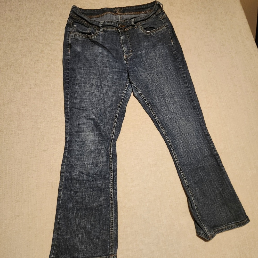 Riders by Lee Jeans Womens 14P Blue Bootcut Dark Wash Stretch Denim